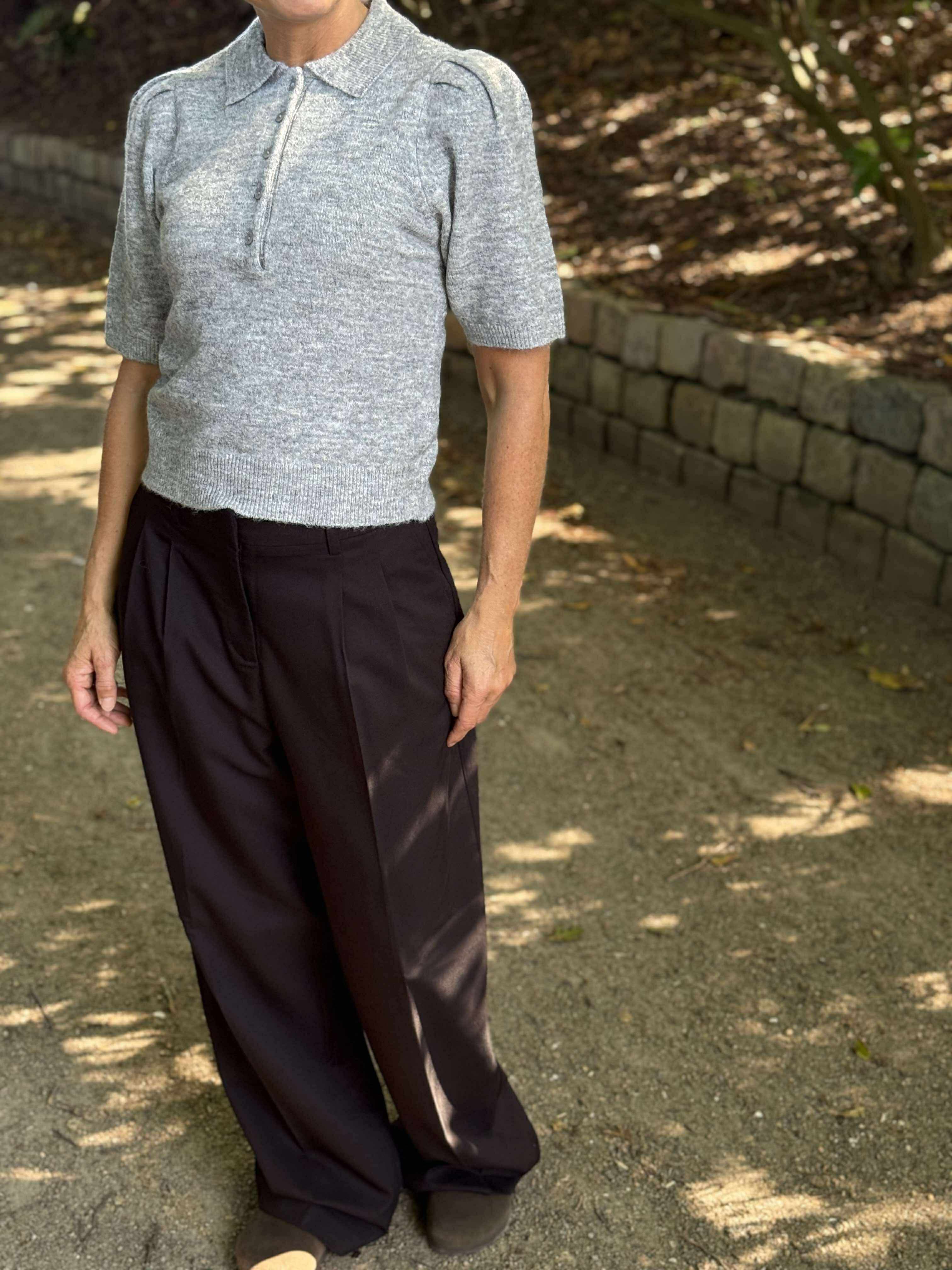 AWTASSA Knit Polo-Shirt - Medium Grey Melange